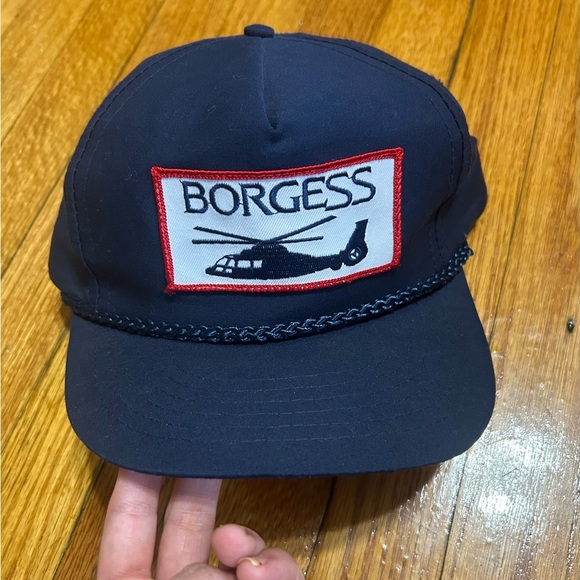 Borgess Helicopter Flight Hat Blue Snapback Baseball Cap - Picture 2 of 6